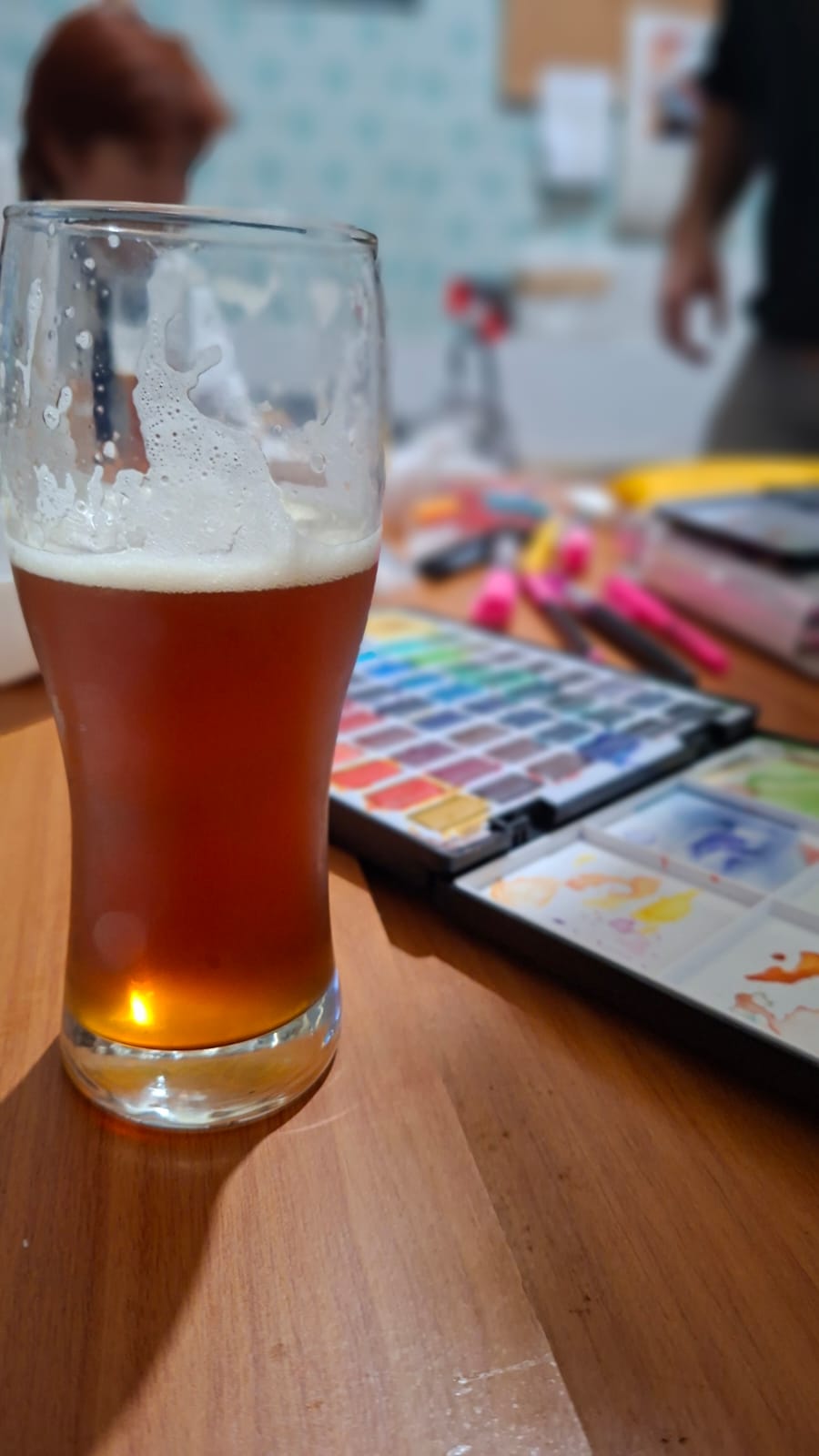 acuarela y cerveza